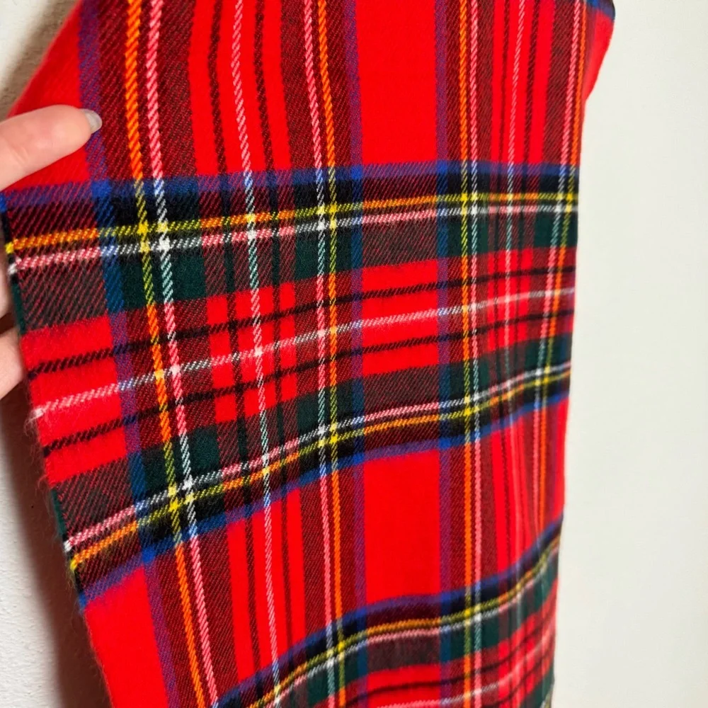 Red Tartan Plaid Scarf Soft‎ Shawl